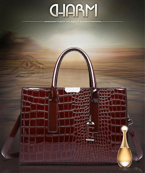 Handbags fashion crocodile pattern ladies handbags handbag women bags designer messenger bag|shoulder bags