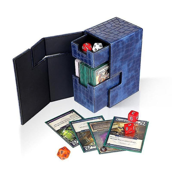 删除Card games double deck trading cards storage box for yugioh  pokemon cards tcg etc. Black