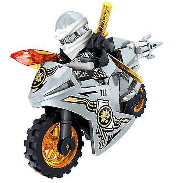 Action Toy Figures 8Pcs Ninjago Motorcycle Set Minifigures Mini Figures Fits Major Blocks Ninja Toy