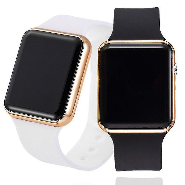 Watches led digital  silicone electronic wrist watch military/sport clock/women white rose gold