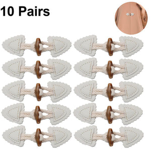 White Toggle Buttons 10 Pairs Of Leather Horn Toggle Closures Wood Utility Buckles