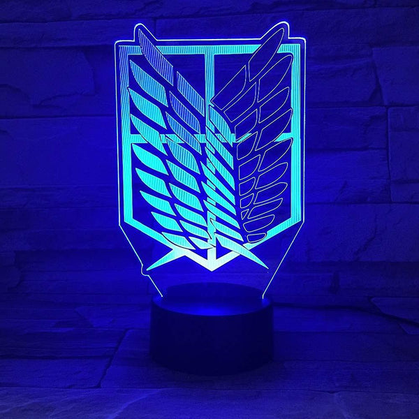 1 Piece 7 Colors Lamp Anime Attack On Titan Wings Of Freedom 3d Light Touch Led Lamp Usb Or 3aa Battery Powered Lamp Kids Gift Remote Controls