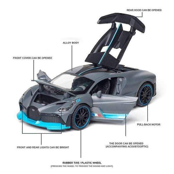 Toy Cars 1:32 Bugatti Veyron Divo Alloy Car Model Toy Metal Diecasts Pull Back Vehicles Toy Auto Chr