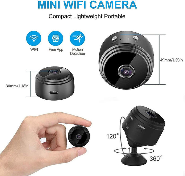 Webcams Mini WiFi Spy Camera Wireless Hidden Camera Mini Cam HD 1080p Home Security Camera with Moti