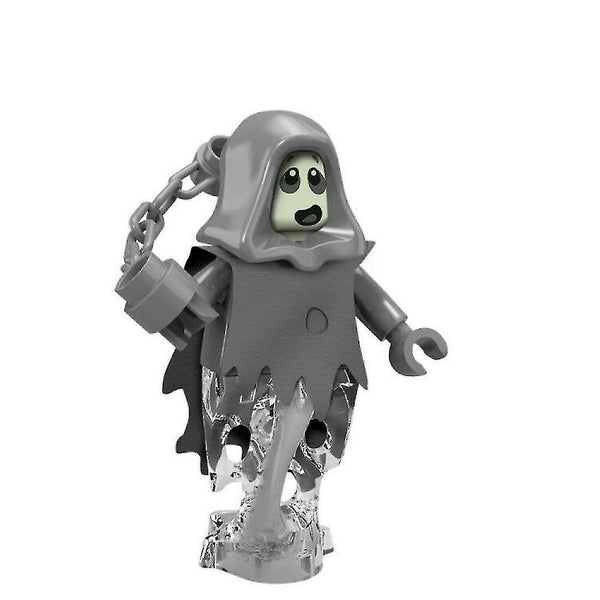 Action toy figures 8pcs halloween vampire pumpkin man werewolf skull children assembled building block minifigure toy